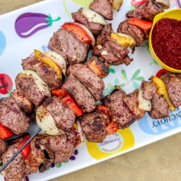 shish kabob on skewers