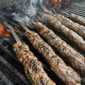 kabobs on the grill